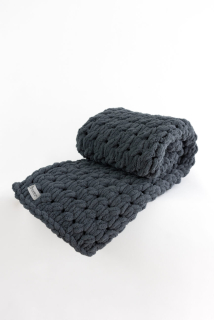 Puffy deka tmavá šedá - 87